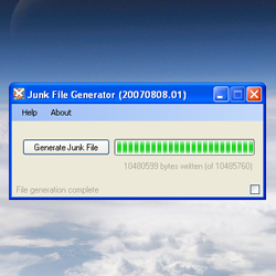junk file generator screenshot