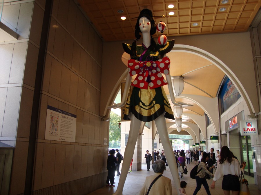DSC07822 fashionable nana-chan mannequin outside meitetsu bus center, nagoya japan
