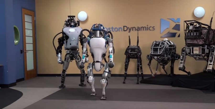 atlas robot stepping forward from boston dynamics robot line